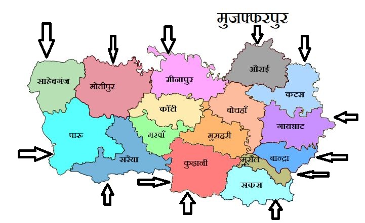 लैंड रिकॉर्ड बिहार - अपने जिले के नक़्शे में अपने अनुमंडल को चुनें